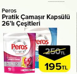 Peros Pratik Çamaşır Kapsülü Çeşitleri 26'lı