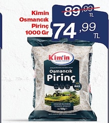 Kimin Osmancık Pirinç 1000 gr
