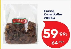 Emsal Kuru Üzüm 200 gr