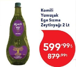 Komili Yumuşak Ege Sızma Zeytinyağı 2 lt