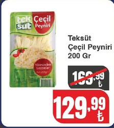 Teksüt Çeçil Peynir 200 gr