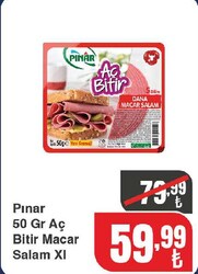 Pınar Aç Bitir Macar Salam Xl 50 gr