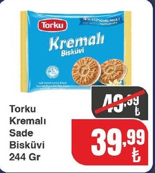 Torku Kremalı Sade Bisküvi 244 gr