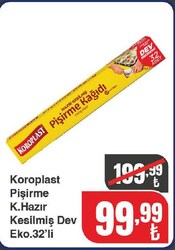 Koroplast Pişirme Hazır Kağıdı Hazır Kesilmiş Dev Eko 32'li