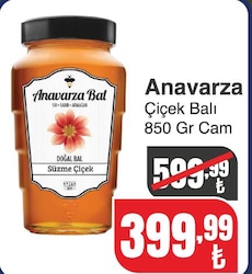 Anavarza Çiçek Balı 850 gr Cam