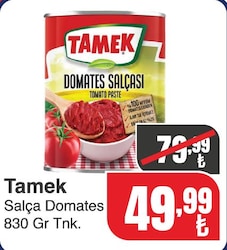Tamek Domates Salçası 830 gr