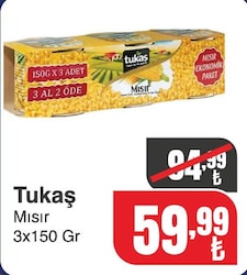 Tukaş Mısır 3x150 gr