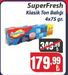 SuperFresh Klasik Ton Balığı 4x75 gr