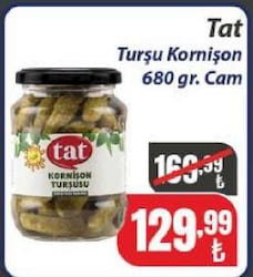 Tat Kornişon Turşu 680 gr Cam