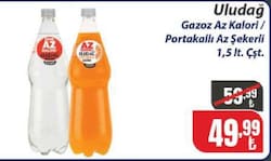 Uludağ Gazoz Az Kalori/Portakallı Az Şekerli 1,5 lt