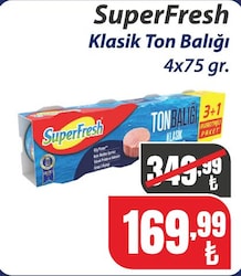 SüperFresh Klasik Ton Balığı 4x75 gr