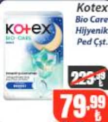 Kotex Bio Care Hijyenik Ped Çeşitleri