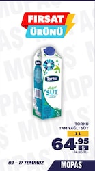 Torku Tam Yağlı Süt 1 l