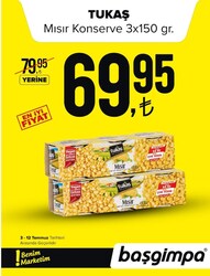 Tukaş Mısır Konservesi 3x150 gr