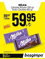Milka Çikolata Rüyası 100 gr/Sütlü Çikolata 80 gr