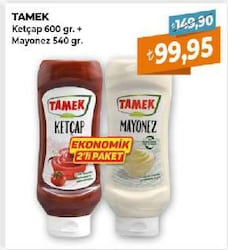 Tamek Ketçap 600 gr + Mayonez 540 gr