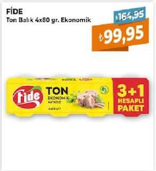 Fide Ekonomik Ton Balık 4x80 gr