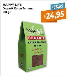 Happy Life Organik Keten Tohumu 150 gr