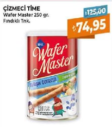 Çizmeci Time Wafer Master Rulo Fındıklı Gofret 250 gr