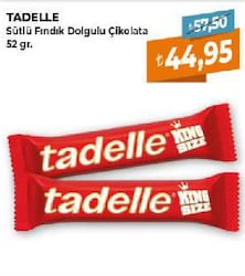 Tadelle King Size Sütlü Çikolata 52 gr
