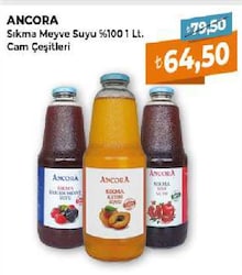 Ancora Sıkma Şeftali Meyve Suyu 1 lt