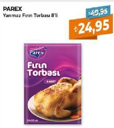 Parex 8'li Yanmaz Fırın Torbası