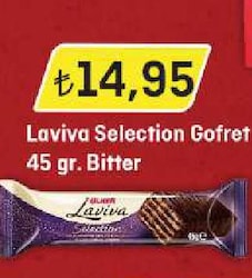 Ülker Laviva Selection Bitter Çikolatalı Gofret 45 gr