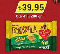 Ülker Çizi Kraker 70 gr 4lü paket
