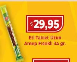 Eti Antep Fıstıklı Uzun 34 gr Çikolata