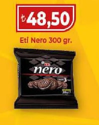 Eti Nero Kakaolu Kremalı Bisküvi 3x100 gr