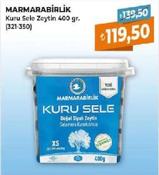Marmarabirlik Kuru Sele 400 gr XS (321-350) Siyah Zeytin