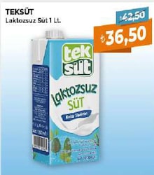 Teksut Yarim Yagli Laktozsuz Sut 1 Lt
