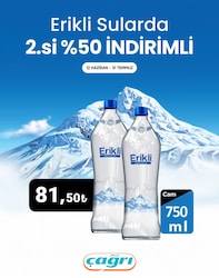 Erikli 0,75 lt Cam Şişe Doğal Kaynak Suyu
