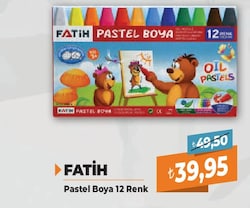 Fatih King Size Karton Kutulu 12'li Pastel Boya