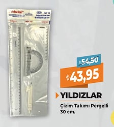 Yıldızlar 019 30 cm Pergelli Çizim Takımı