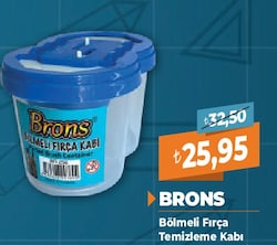 Brons Br-256 2 Bölmeli Fırça Temizleme Kabı