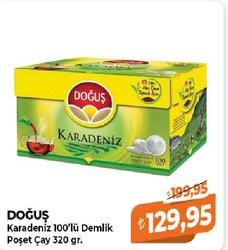 Doğuş Karadeniz 100'lü Demlik Poşey Çay 320 gr
