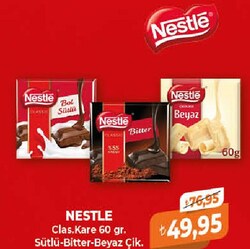 Nestle Classic Kare Çikolata Çeşitleri 60 g