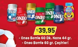 Ülker Oneo Bootle 60 gr/Nane 44 gr çeşitleri