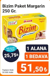 Bizim Paket Margarin 250 gr