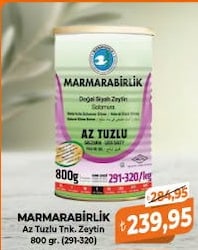 Marmarabirlik Az Tuzlu Teneke Zeytin 291-320 800 gr
