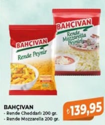 Bahçıvan Rende Cheddarlı/Mozzarella Çeşitleri 200 gr