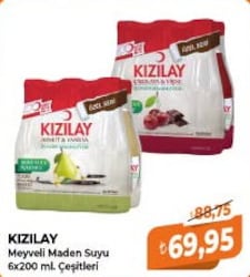Kızılay Meyveli Maden Suyu 6x200 ml Çeşitleri