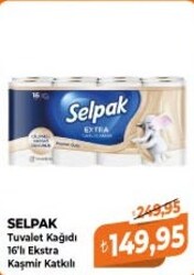 Selpak Tuvalet Kağıdı 16'lı Ekstra Kaşmir Katkılı