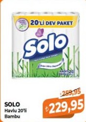 Solo Havlu Bambu 20'li