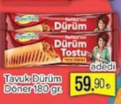 SuperFresh Tavuk Dönerli Dürüm Tost 180 gr