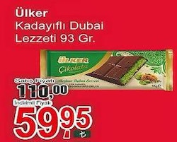 Ülker Meşhur Dubai Lezzeti Çikolata 93 gr