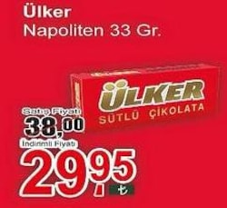 Ülker Napoliten Sütlü Çikolata 33 gr