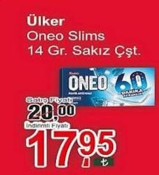 Oneo Slims Nane Aromalı Sakız 14 gr