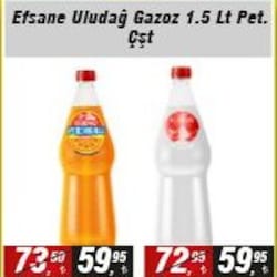 Efsane Uludağ Gazoz 1.5 lt Pet Çeşitleri